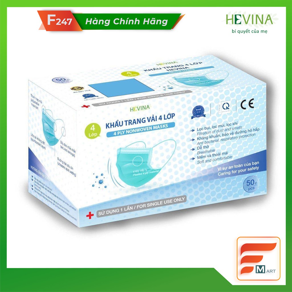 bán lẻ 01 khẩu trang y tế chính hãng HEVINA