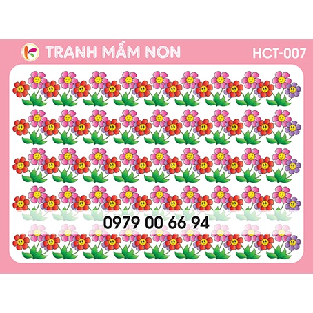 DECAL TRANG TRÍ LỚP-HOA CHÂN TƯỜNG 6-10