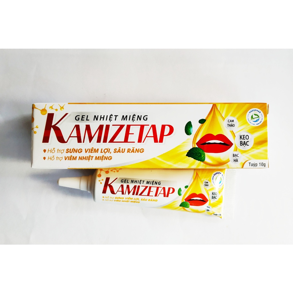 Tuýp Bôi Gel Nhiệt Miệng Kamizetap – Giúp Nhanh Lành Vết Nhiệt Miệng – Giảm Sưng Đau –  Kamistad Tuýp 10 Gam