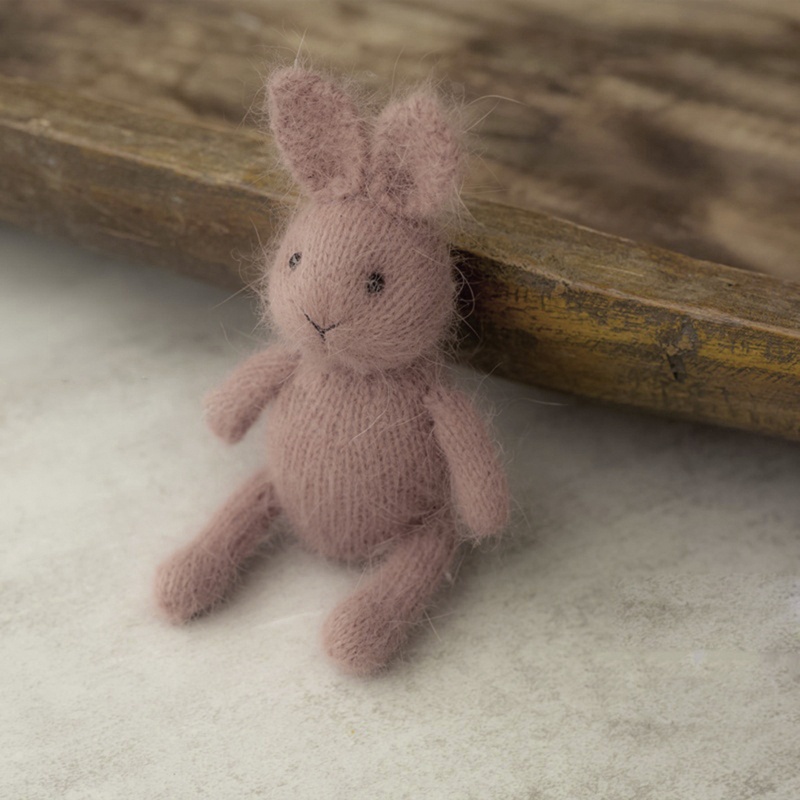 Thỏ Bông Đan Len Dễ Thương Làm Phụ Kiện Chụp Ảnh Cho Bé Sơ Sinh