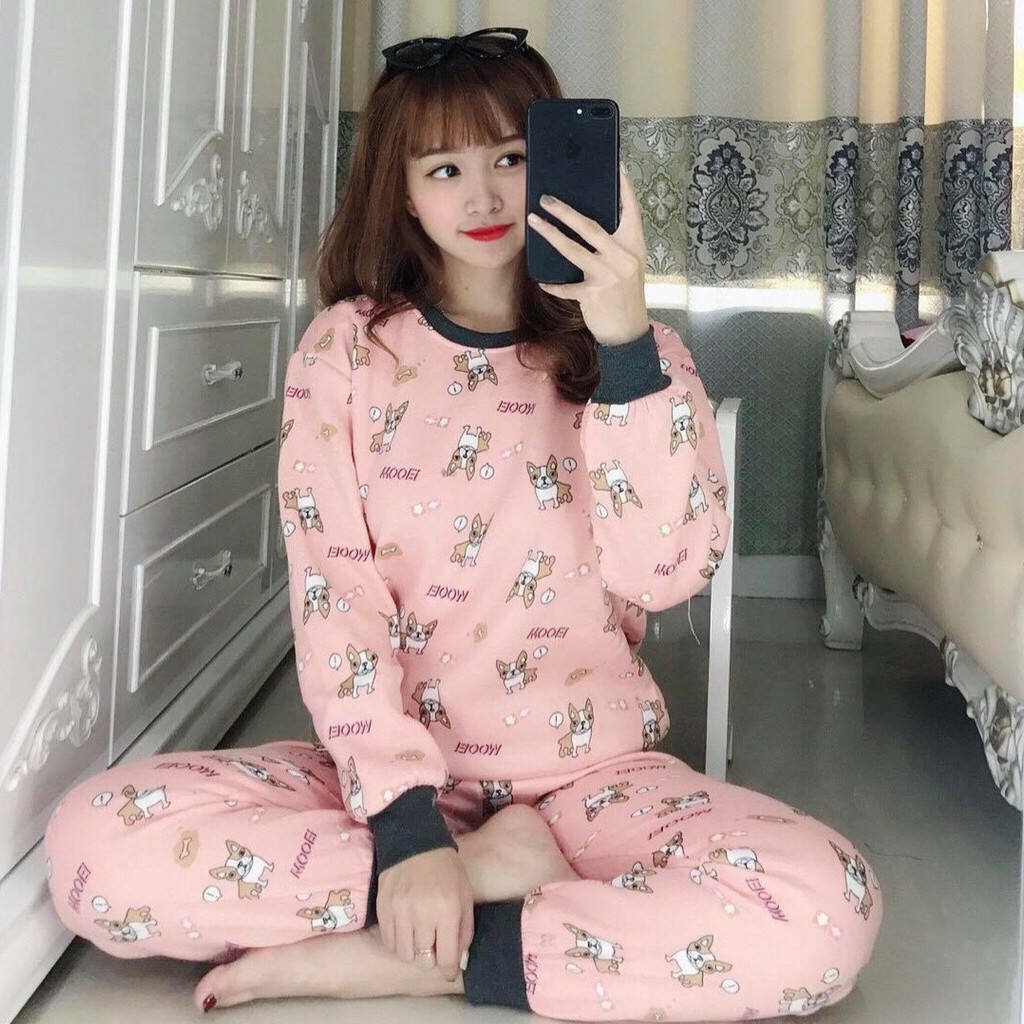 Bộ Ngủ Nỉ Bông Nhiều Màu Siêu Ấm