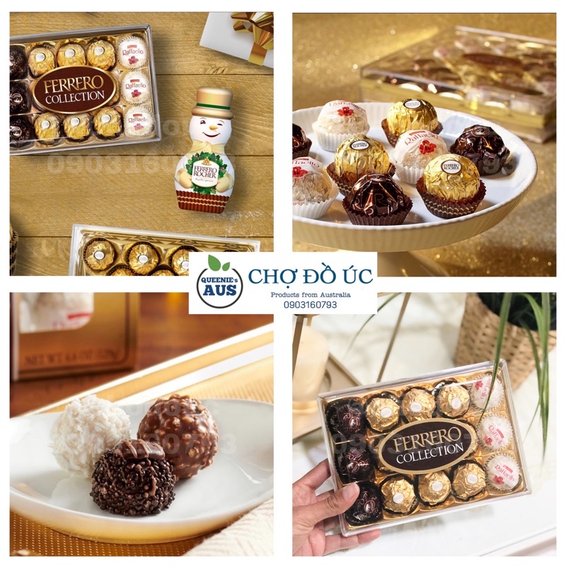 Hộp Chocolate Ferrero Rocher Collection 3 loại đặc trưng - nhập Úc 🇦🇺