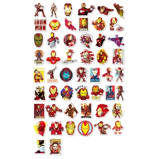 Bộ 52 Sticker hoạt hình Iron Man