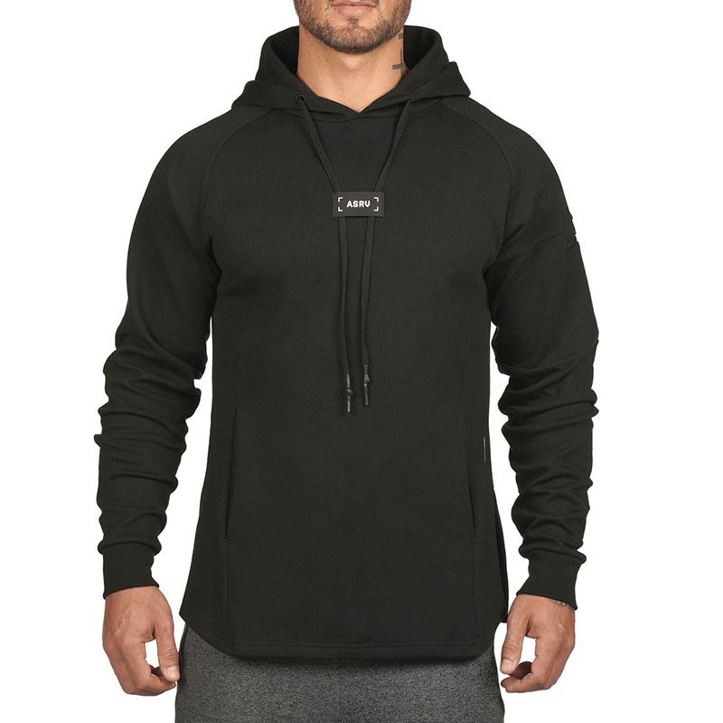 AGEKUSL Áo khoác thể thao Nam Chạy bộ Dài tay Áo Hoodies Áo khoác Sweatshirt Slim Fit Nam Gym Training Áo thun