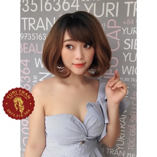 [ẢNH THẬT]  Tóc giả YuriTran (bộ Ombre vic phồng Nâu tây-Limited) CÓ SẴN