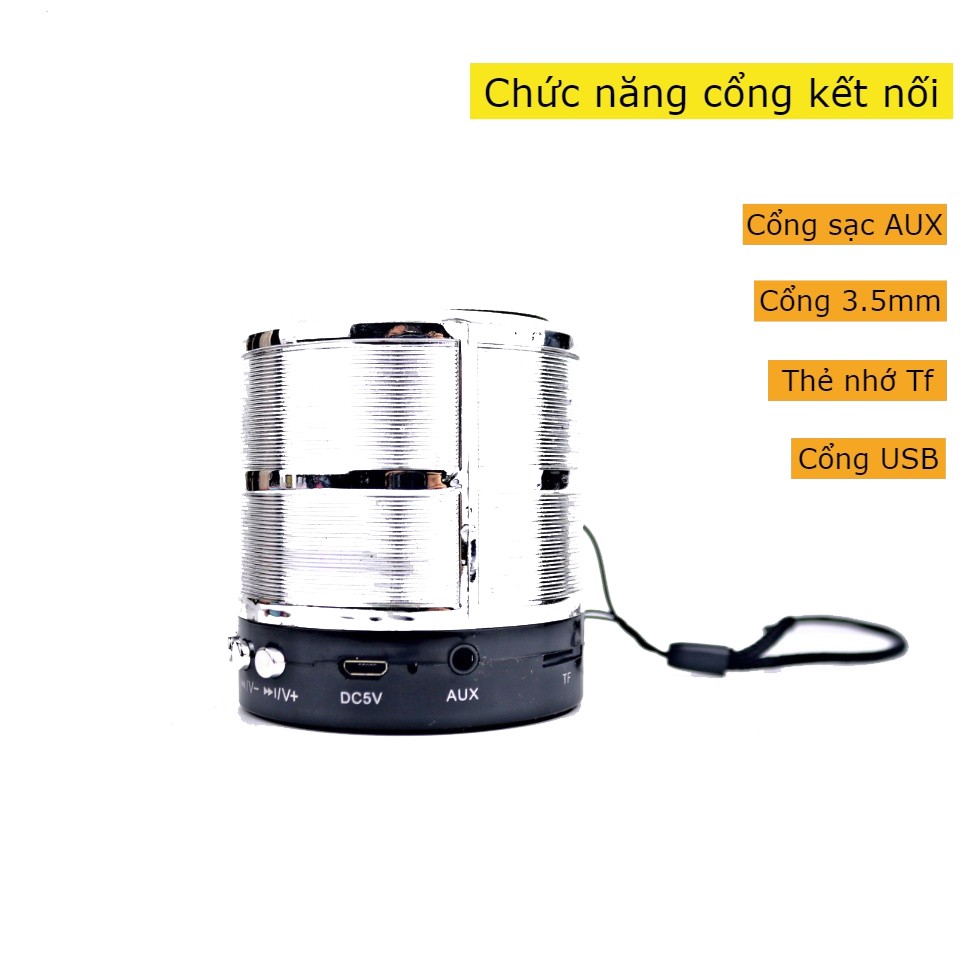 Loa bluetooth GrownTech mini nghe nhạc Ws 887 có lỗ cắm jack 3.5mm bảo hành 2 năm