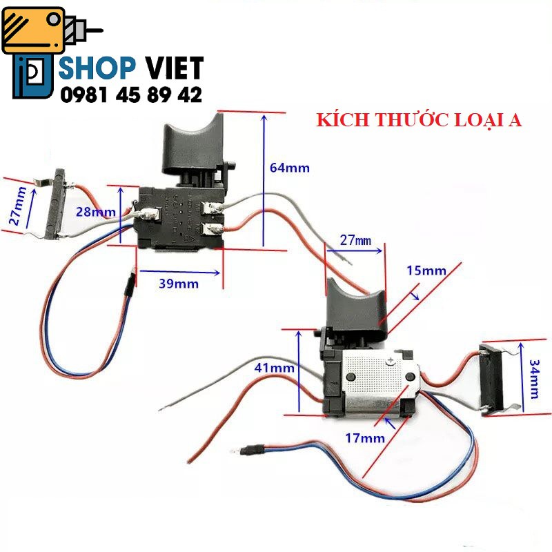 SV Công tắc máy khoan pin 7,2-24VDC