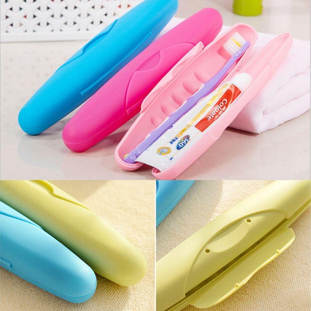 Hộp Đựng Bàn Chải Đánh Răng Du Lịch Màu Kẹo Dễ Thương Ốp