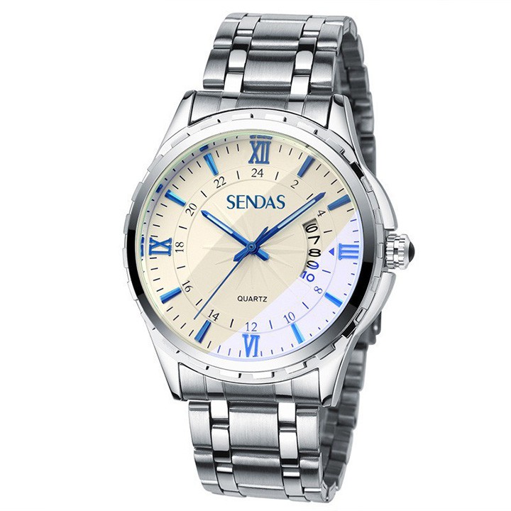 Đồng hồ nam SENDAS tặng kính mắt tròng thủy tinh chống UV400 ,ví đựng tiền nam