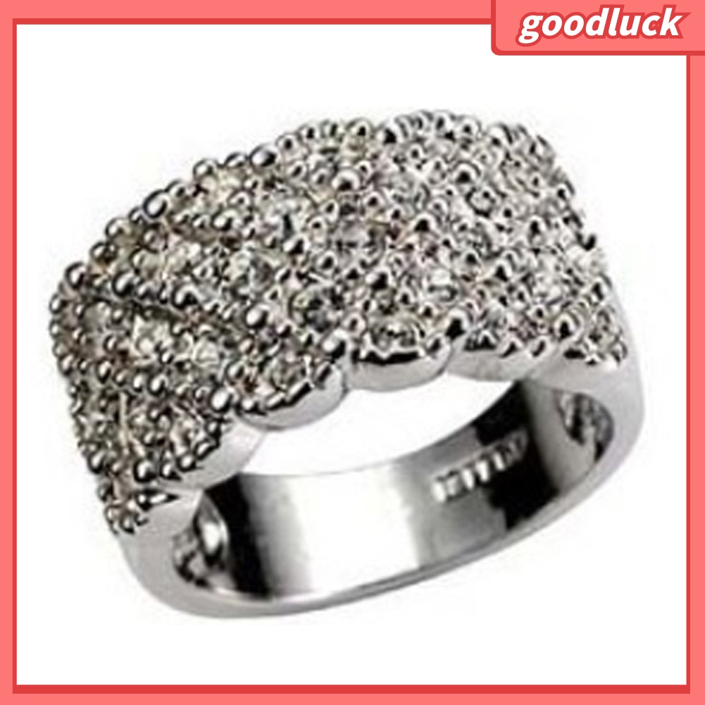 Nhẫn bằng hợp kim đính đá giả thời trang sang trọng cho nữ