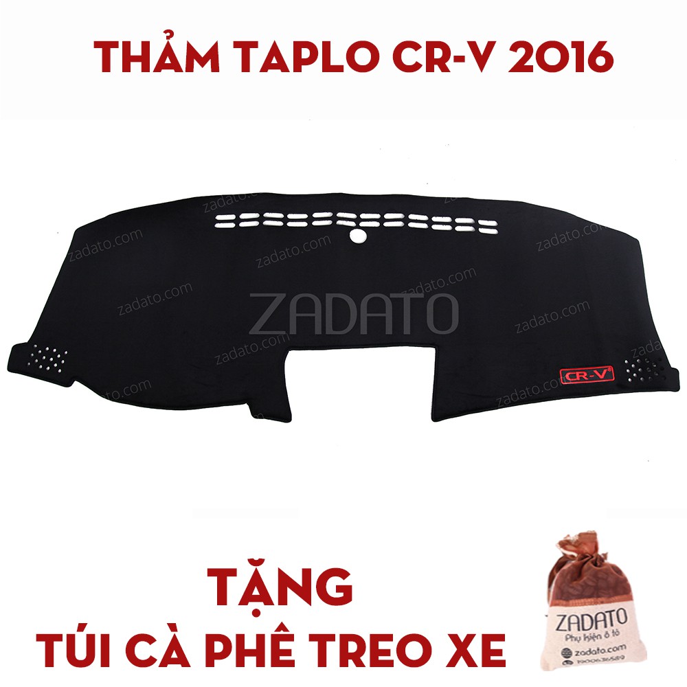 Thảm Taplo Honda CR V - Thảm Chống Nóng Taplo Lông Cừu - TẶNG: Túi Cafe Treo Xe