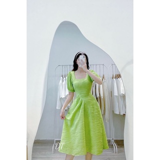  Váy xoè gân nhún eo 