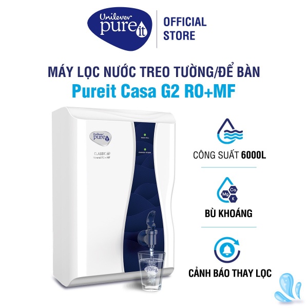 [Miễn Phí Lắp Đặt] Máy Lọc Nước Unilever Pureit Casa G2 - Bảo Hành 12 Tháng