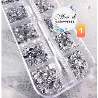 Đá nails số 17 - (1200-1400v) Mầu Trắng Trong