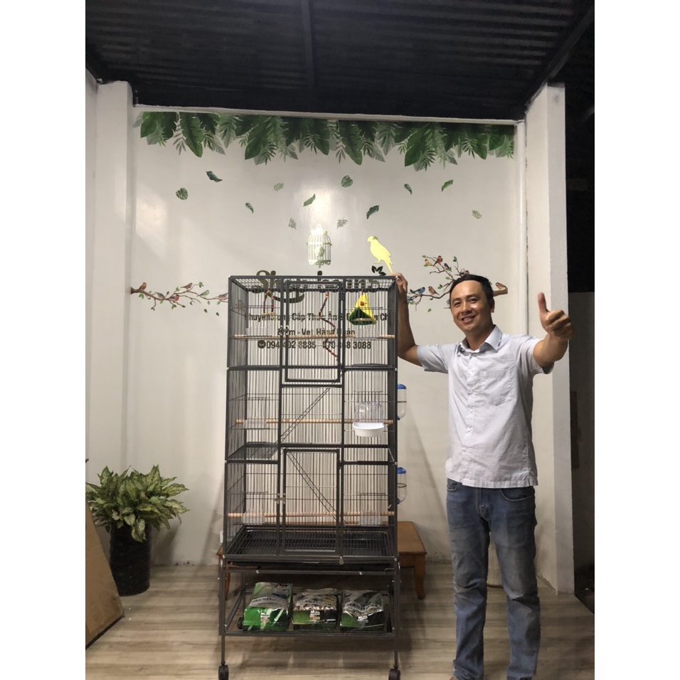 Chuồng vẹt size TO dùng cho vẹt  và finch , chà