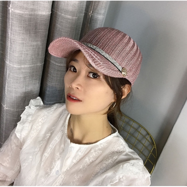 Korean style breathable faux stone cap for women