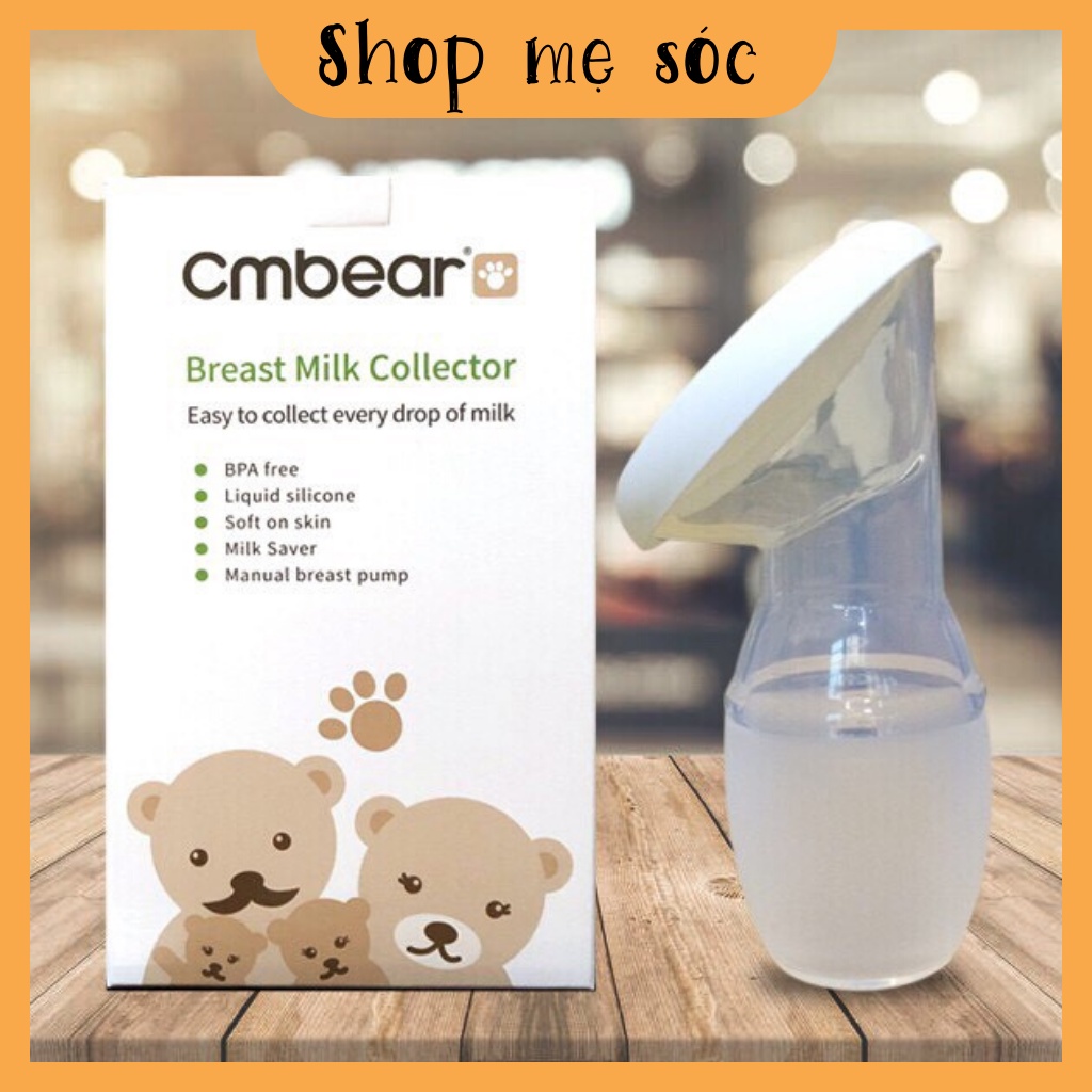 Cốc hứng sữa Cmbear Phễu hứng sữa, hút sữa rảnh tay Cmbear Silicon an toàn và tiện lợi mesocshop