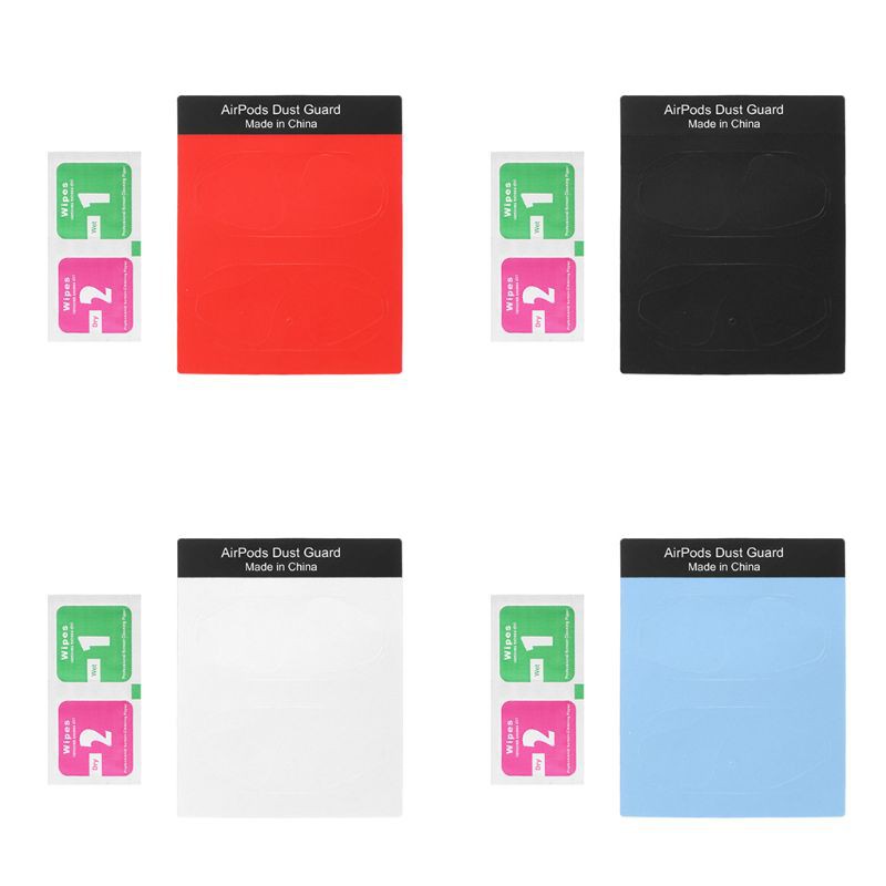 Cặp nhãn dán màu sắc đa dạng bảo vệ mặt trong hộp sạc tai nghe AirPods