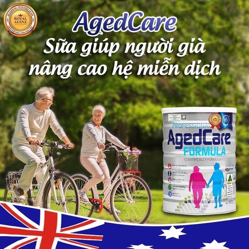 Sữa Bột Hoàng Gia Úc AGED CARE FORMULA Bổ Sung Dinh Dưỡng Cho Người Trên 40 Tuổi 900g
