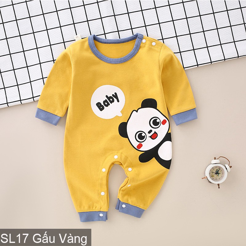 Body cotton dài tay mặc thu đông cho bé trai bé gái Hàng Quảng châu xuất Nhật SL17