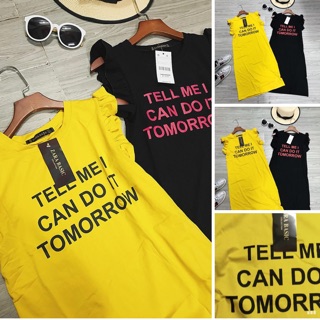 Đầm tay bèo viền cánh tiên màu đen