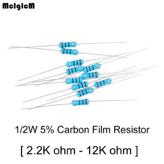 Set 500 linh kiện điện trở 5 % 1.2k Ohm - 12k Ohm - 12k Ohm 1 / 2W 0.5W 5 % 2.4k 2.7k 3.9k