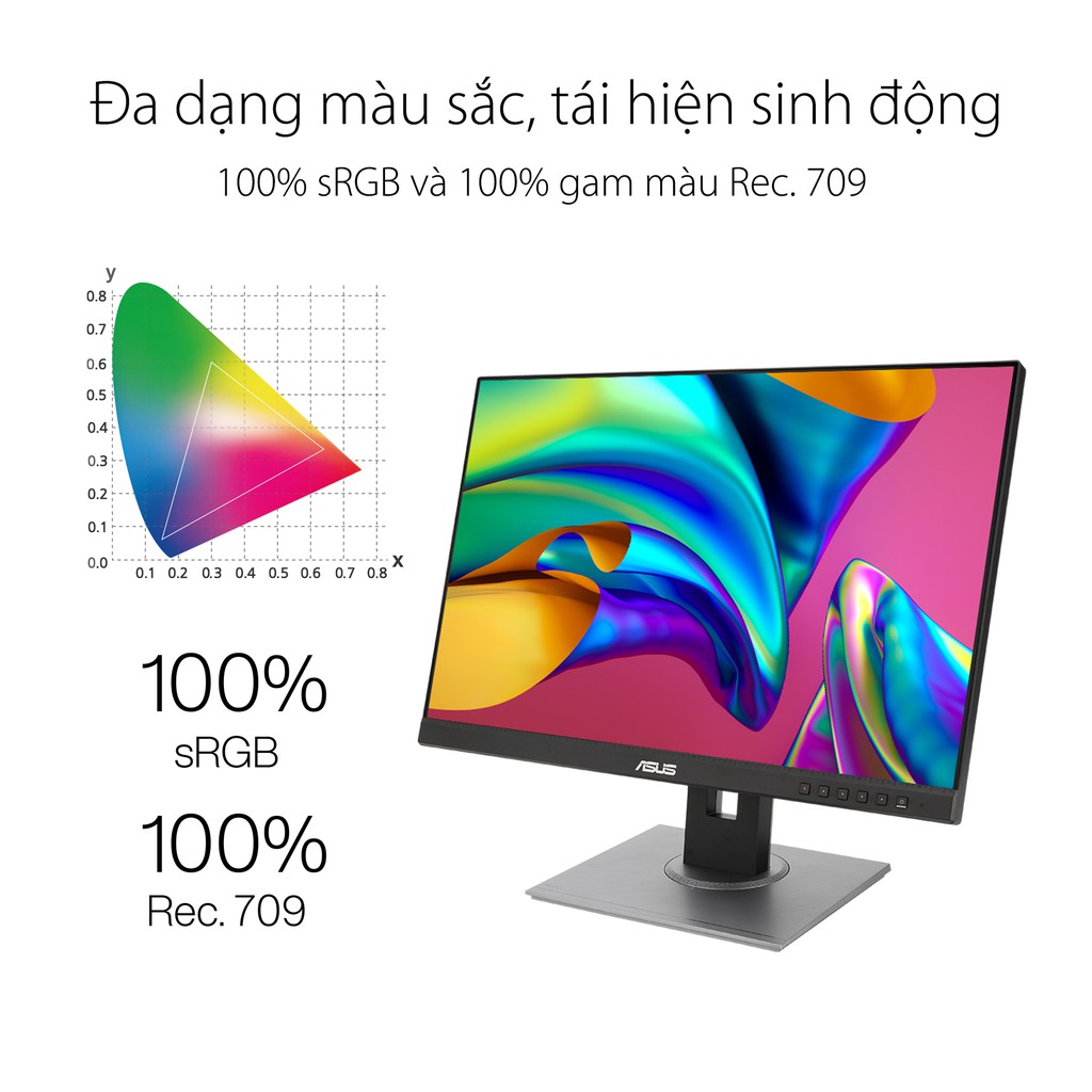 Màn hình LCD ASUS PA248QV 24″ IPS (Số 1 cho làm phim, đồ hoạ) (Hàng chính hãng New 100%)