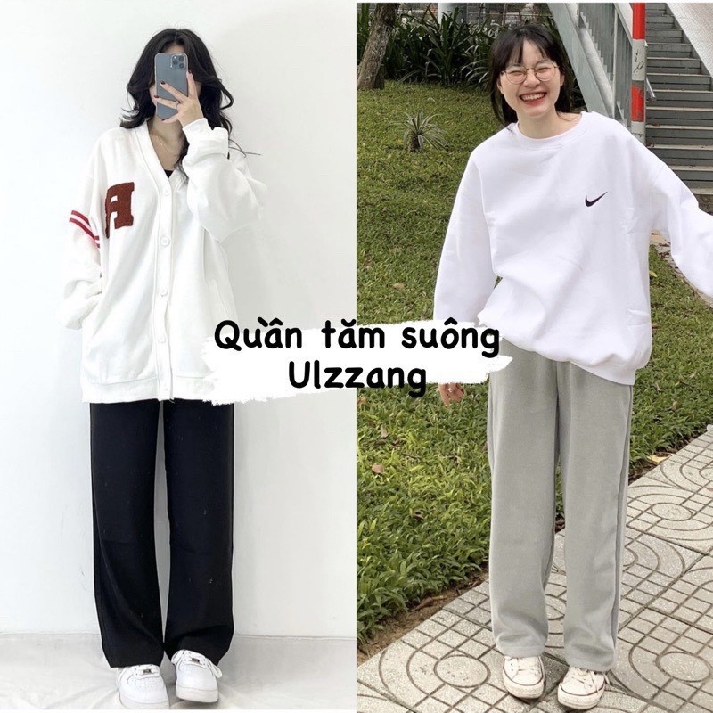 Quần Jogger nỉ tăm dáng rộng ống boom bo gấu 4 màu phong cách Ulzzang năng động thời trang