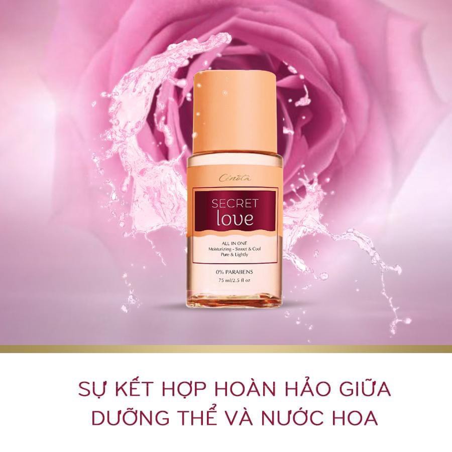 Nước hoa dưỡng thể Secret Love Cénota 75ml