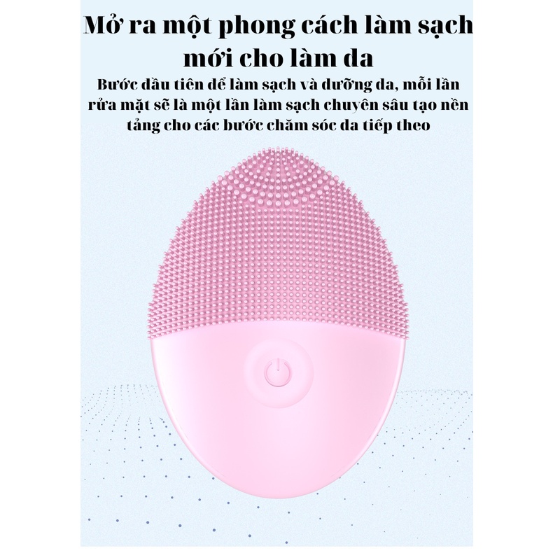 Máy Rửa Mặt Silicon, Dụng Cụ Rửa Mặt, Dụng Cụ Chăm Sóc Da Mặt, Máy Massage Mặt N2001-2 Ngân Shop