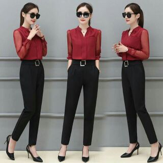 Bộ đồ nữ cao cấp kiểu dáng công sở trẻ trung sang chảnh ( có kèm ảnh thật phía dưới) QCNP978
