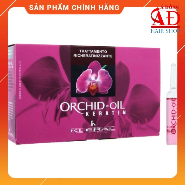 [+Tặng mũ trùm] KERATIN THUỶ PHÂN NGUYÊN CHẤT ORCHID OIL KLERAL - PHỤC HỒI TÓC HƯ TỔN, KHÔ XƠ, GIÒN, GẪY, XỐP 10mlx10