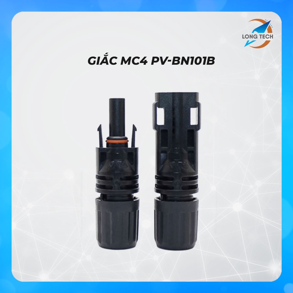 Cặp Jack đầu nối kết nối dây cáp MC4 cho solar tấm pin năng lượng mặt trời GIVASOLAR LEADER GV-PV-BN