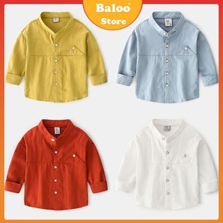 Áo sơ mi cổ tàu Baloo cho bé trai