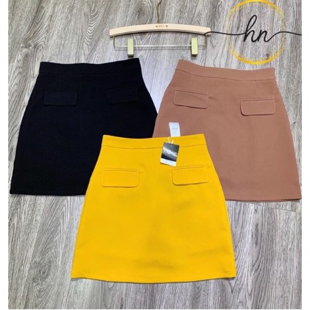 Chân váy ôm A 2 nắp túi thời trang cao cấp-MIN House