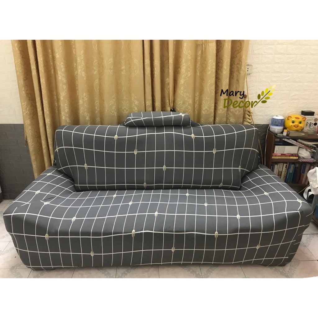 [Hàng sẵn, tặng 1 vỏ gối] Tấm bọc, vỏ bọc sofa giường Mary Decor co giãn dễ sử dụng đủ kích thước