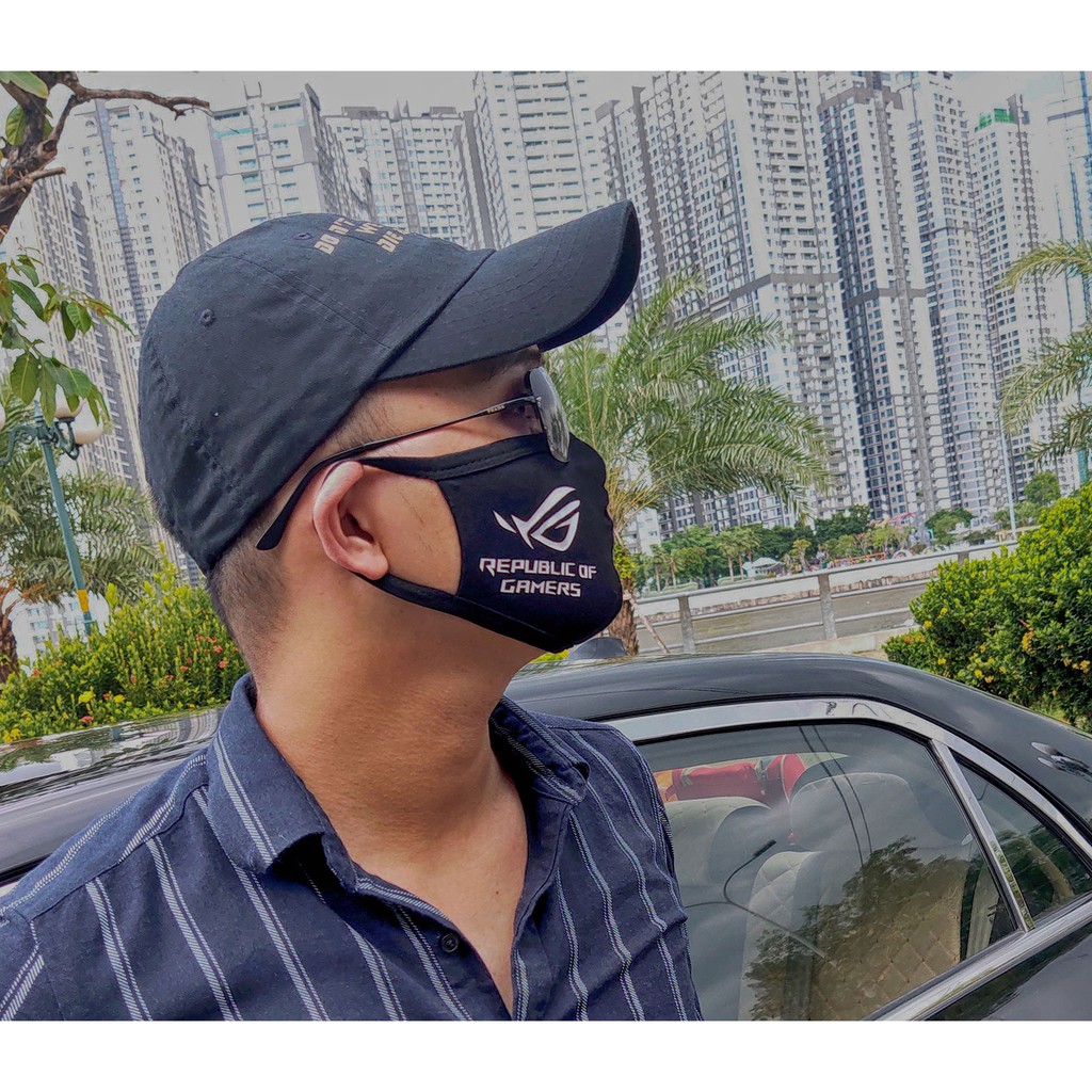 Khẩu Trang Vải 2 Lớp Đen Cho Game Thủ Rog Strix Phiên Bản Republic of Gamers Có Clip Thực Tế | BigBuy360 - bigbuy360.vn