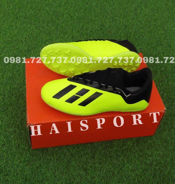 Giày đá bóng sân cỏ nhân tạo X18 -Khâu đế 100% -Tặng tất -Đế cao su siêu bền