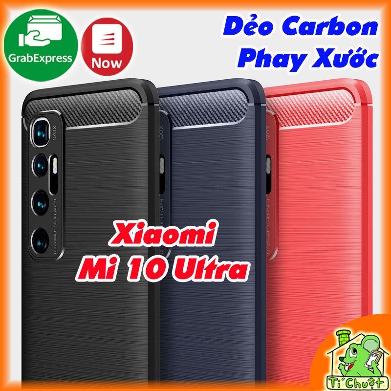 [Ảnh Thật] Ốp Lưng Xiaomi Mi 10 Ultra Dẻo Carbon Phay Xước Chống Sốc