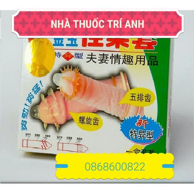 HỘP 2 CÁI BAO CAO SU GOLD GAI RÂU LỚN