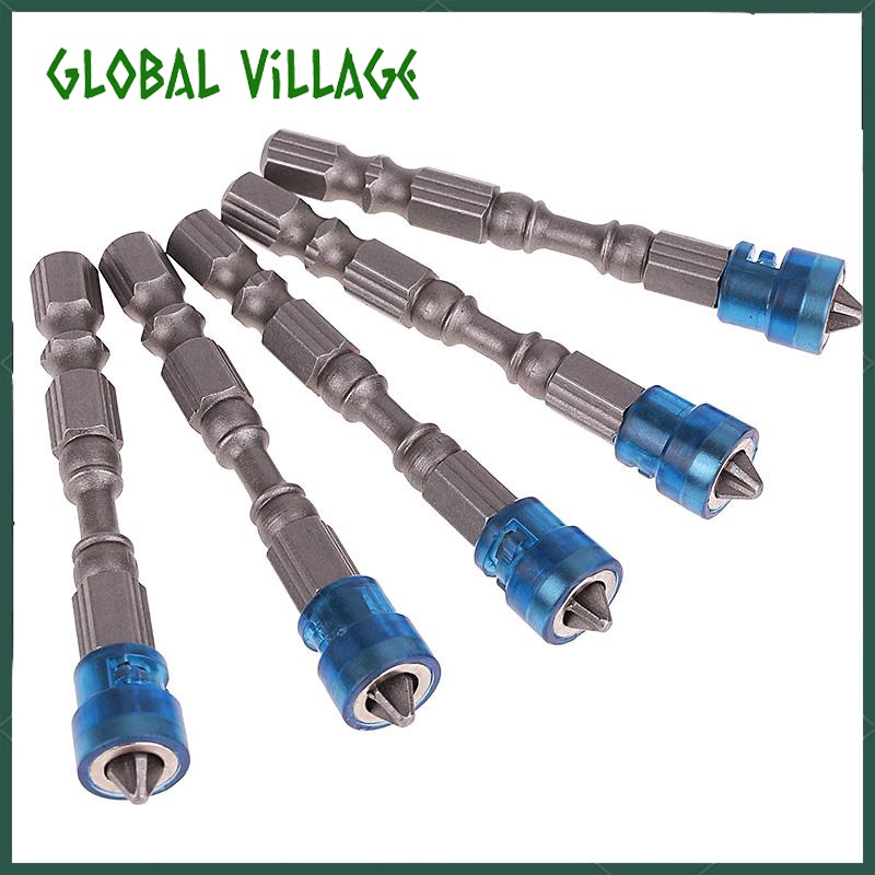 [Hàng có sẵn tại TPHCM ] 5 Cái Chống Trượt Điện Hex Shank Tuốc Nơ Vít Từ Tính Công Cụ Bit Đầu Đơn/Đôi