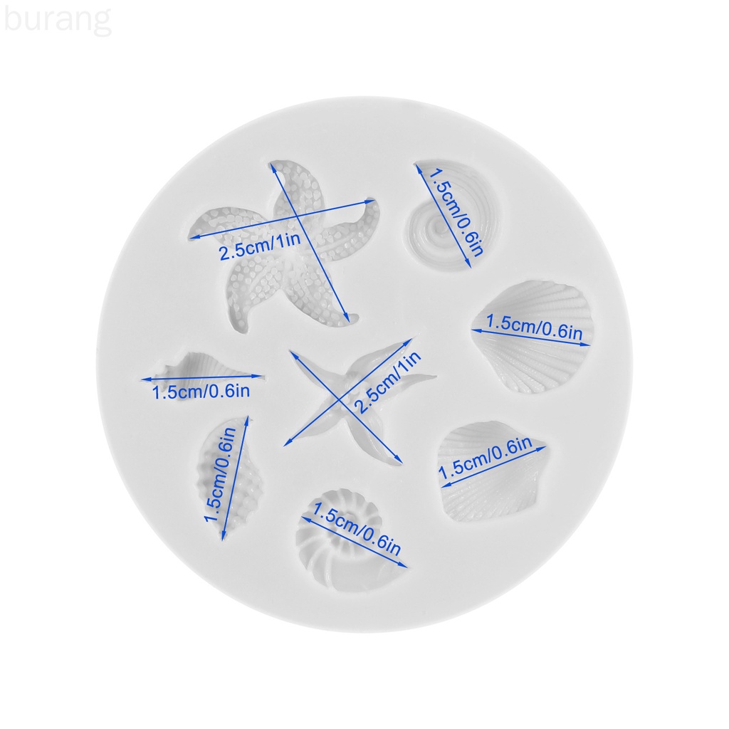 Khuôn Silicone Tạo Hình Làm Bánh Kẹo Hình Vỏ Sò 3d