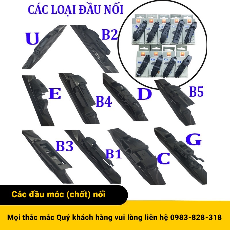 Cần gạt nước mưa ô tô Nano xương mềm cao cấp dành cho xe Toyota: Camry-Altis-Yaris-Fortuner-Vios-Innova,.. - vo2_store