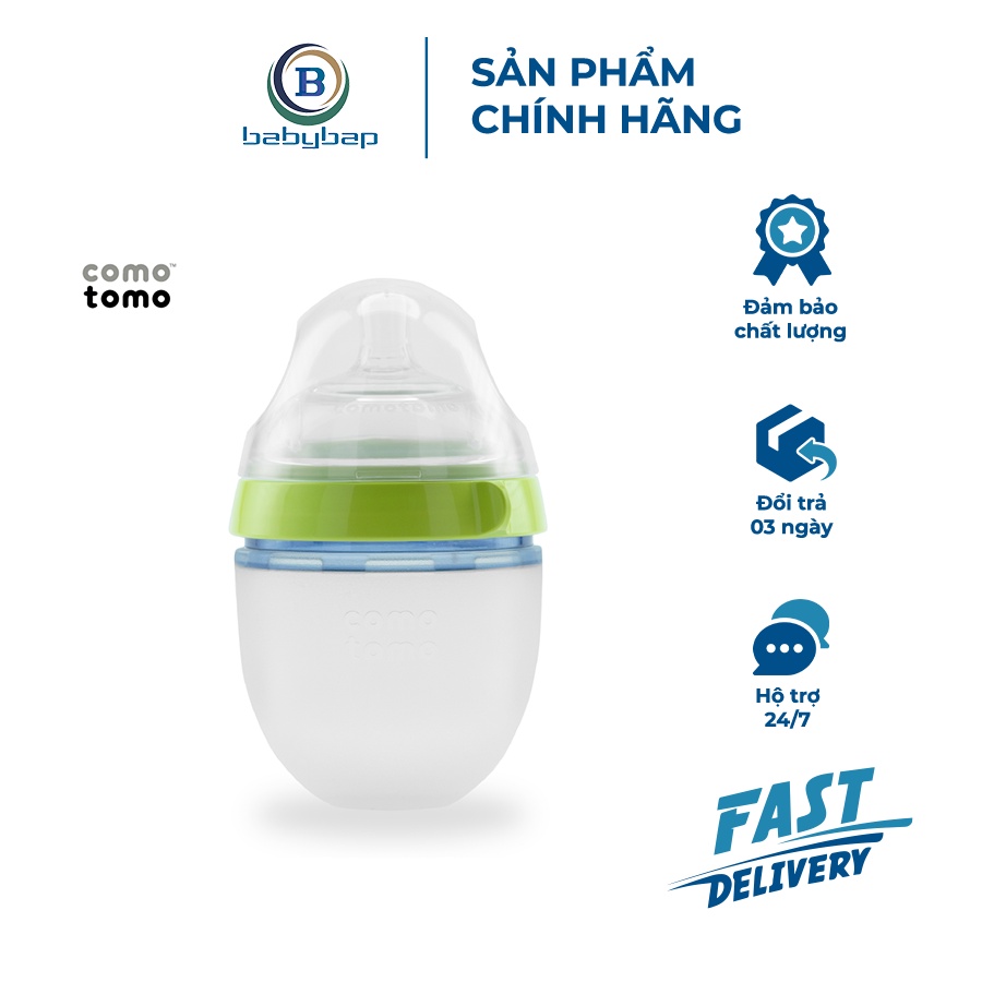 Bình Sữa Silicone Comotomo 150ml Mềm Mại, Trơn Mịn