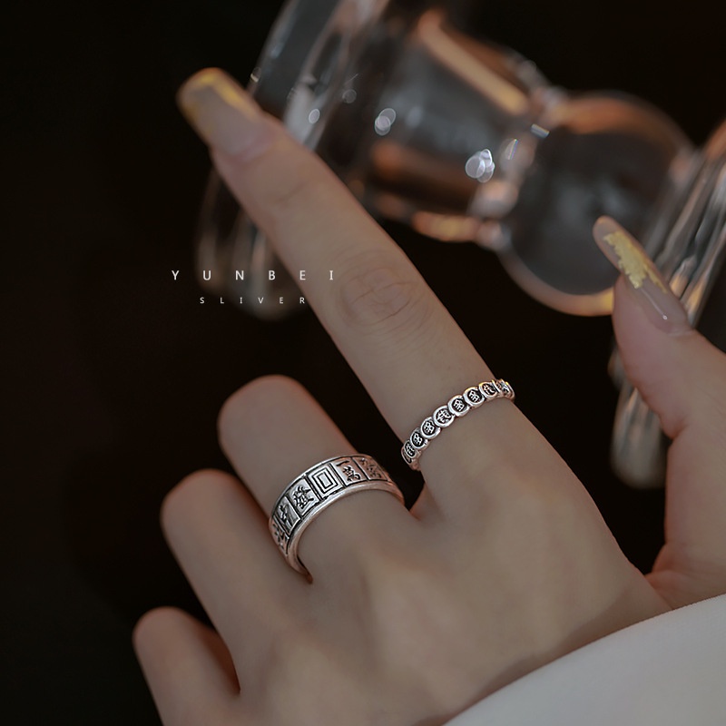 Nhẫn hở thời trang phong cách hip hop retro 19a1412