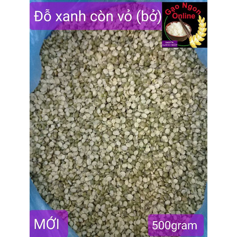 đỗ xanh (còn vỏ mới) 500gram