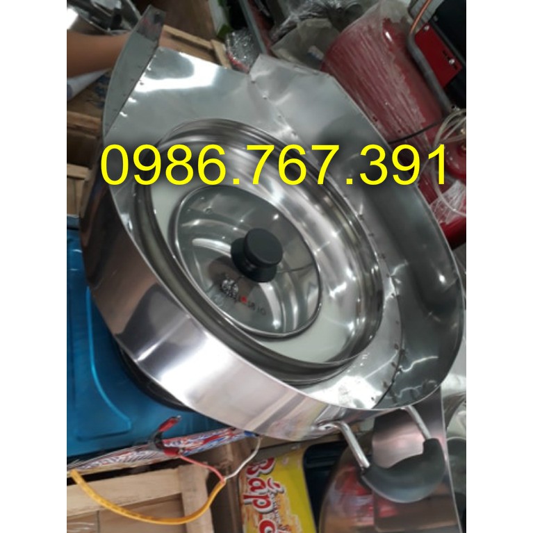 <SALE 20%> Nồi nổ bỏng bắp rang bơ chạy ga, máy nổ bắp rang bơ ga (nồi phi 28 inox siêu đẹp)