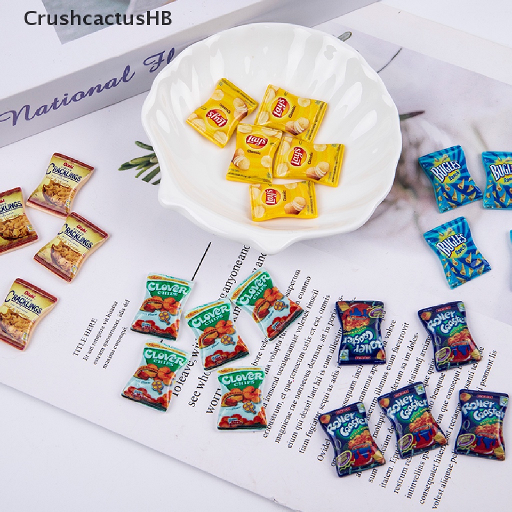 Set 5 cái 1/ 6 đồ chơi hình dáng bánh quy snack thu nhỏ cho nhà búp bê