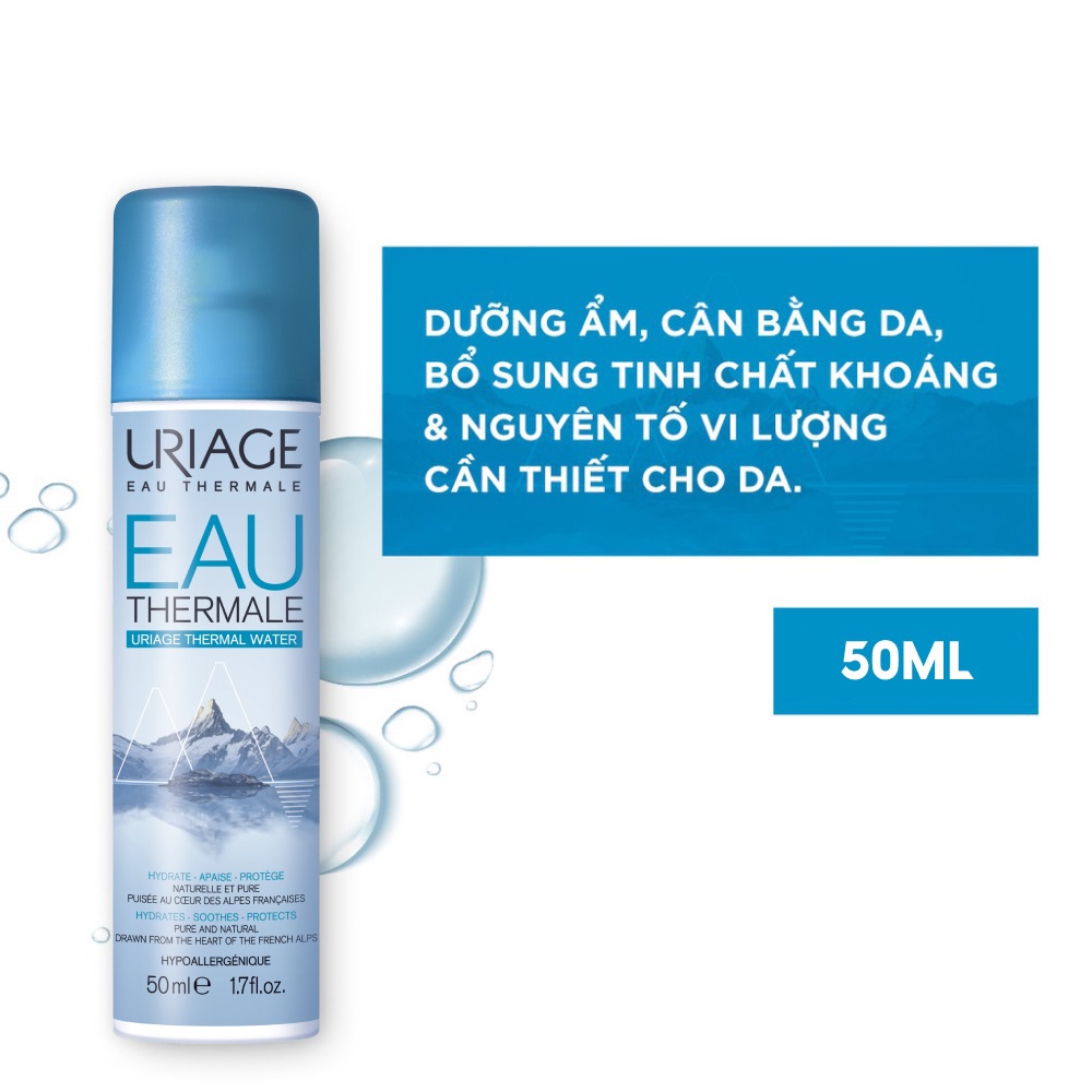 Xịt Khoáng Dưỡng Ẩm, Cân Bằng, Làm Dịu Và Bảo Vệ Da URIAGE THERMAL WATER 50ml/150ml/300ml | BigBuy360 - bigbuy360.vn