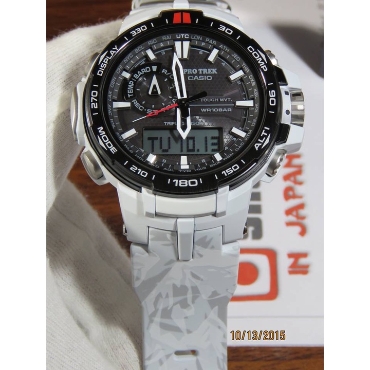 Đồng hồ nam Casio G-shock PRW-6000SC-7DR CẢM BIẾN BỘ BA Cao độ kế, Khí áp kế/Nhiệt kế,La bàn số chống nước 200m BH 12TH